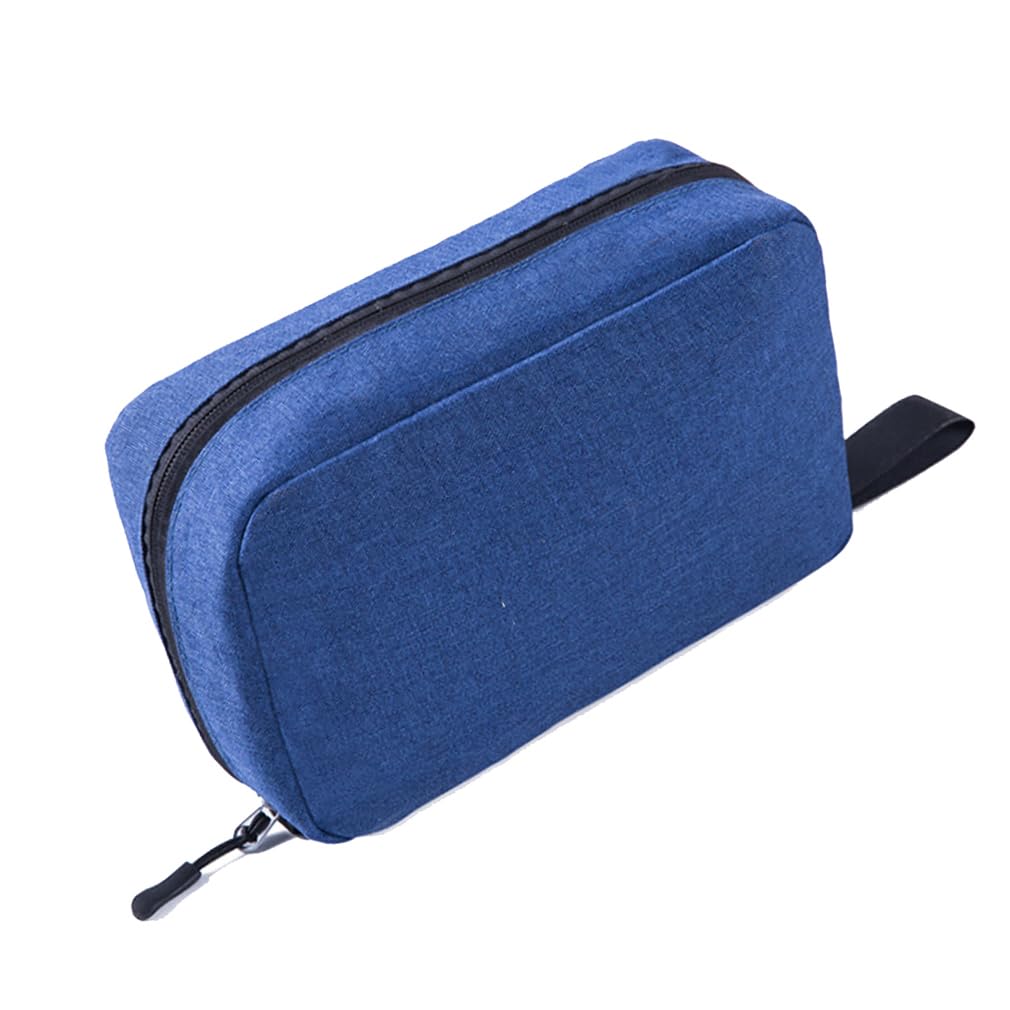 LKMY Nylon Portable Multi - Functional Travel Storage Bag Cosmetic Bag for Holding Large Capacity Hanging Travel Toiletries Portable Waterproof Makeup Shower Bag Unisex (Blue)