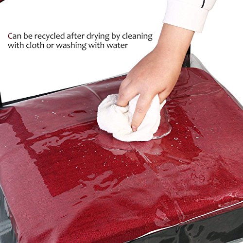 Homemaxs Plastic Chair Protector Waterproof Scratch Resistant Dining Chair Covers Reusable