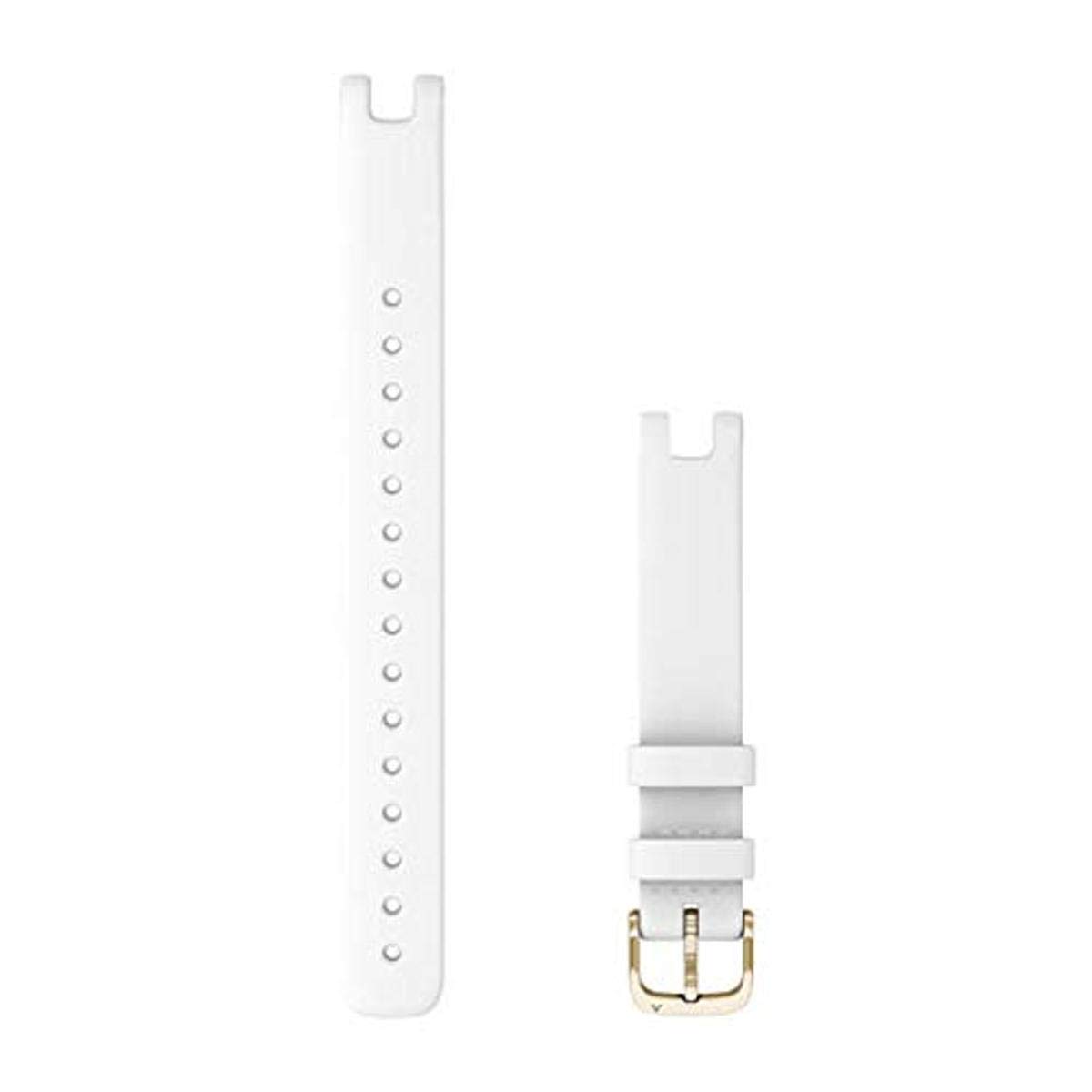Garmin Lily (14mm) Bands, suitable for Lily Classic and Sport Edition only, Original accessory, fits wrists with 120-195mm circumference, White Italian Leather/Large
