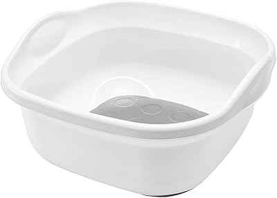 Addis Premium Soft Touch 8.5 L Washing Up Bowl White / Grey 31.5x34x15.5 cm