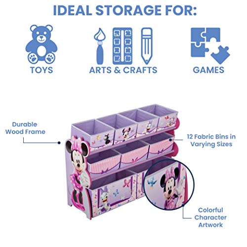 Delta Children Deluxe 9Bin Toy Storage Organizer, Disney Minnie Mouse