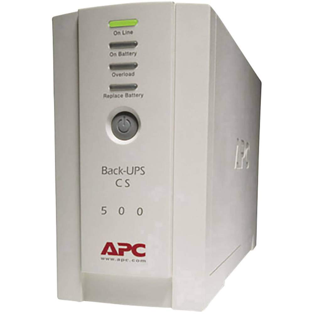 APC by Schneider Electric BK500EI Back-UPS Uninterruptible Power Supply 500VA (4 Outlets IEC, Surge protected)