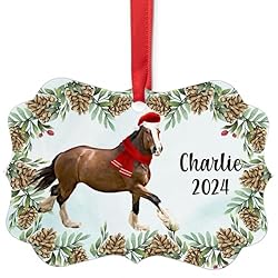 Bay Shire Horse Christmas Ornament 2024