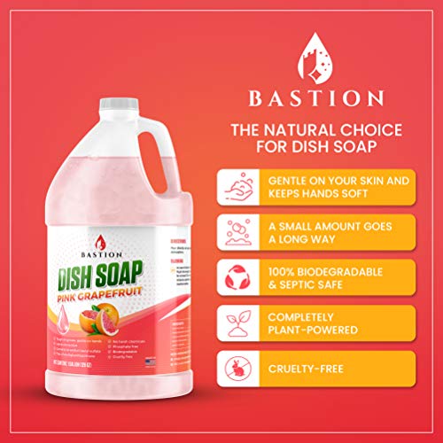 Dish Soap Liquid Dishwashing Degreaser & Detergent Pink Grapefruit Fragrance Gallon Refill