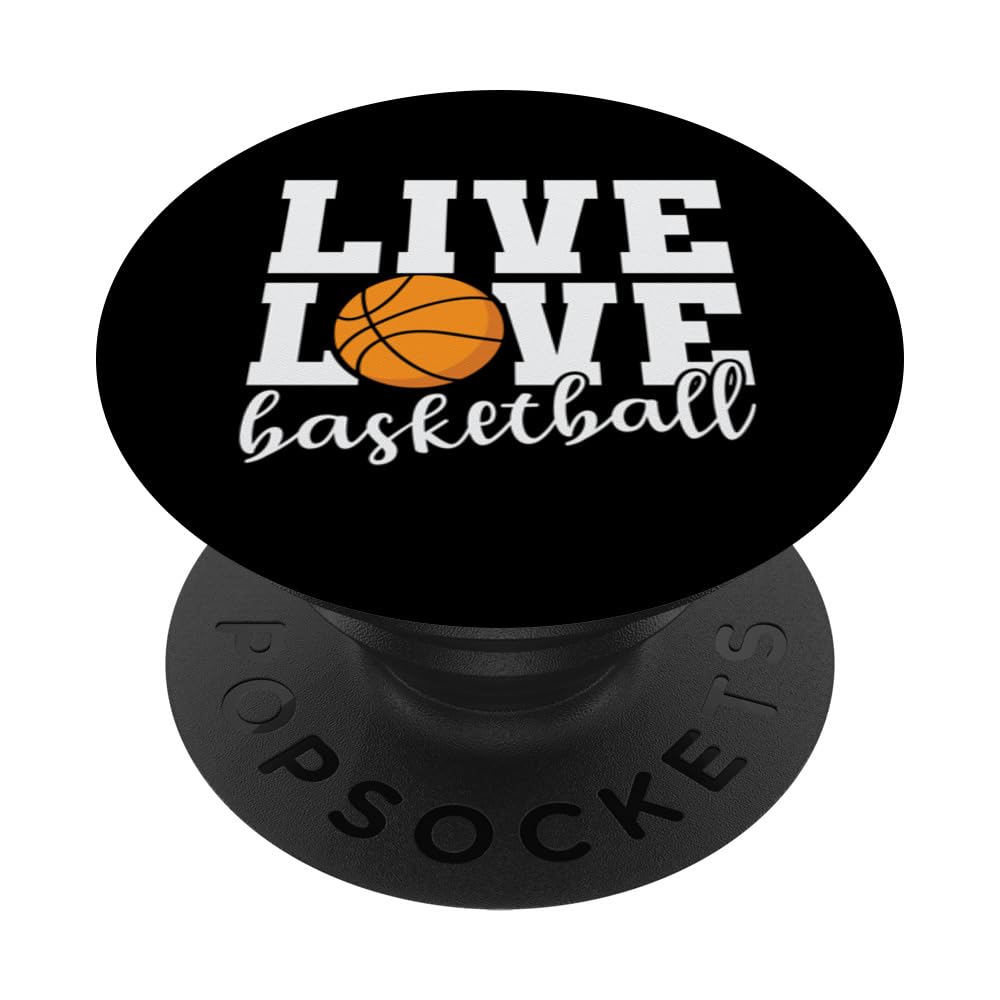 Live Love Basketball Ball Sports America USA PopSockets Swappable PopGrip
