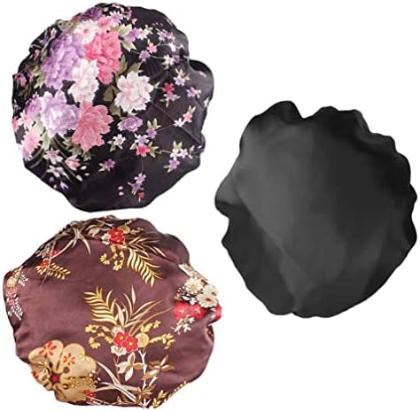 Women's Elastic Wide Band Turbans - Floral Print, Silky Cotton, Sleep Cap Or Chemo Hair Loss Wrap, One Size