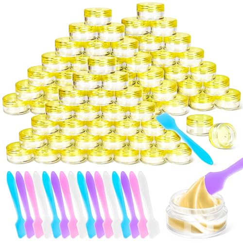 MotBach 100 Pcs 5g Empty Plastic Containers with