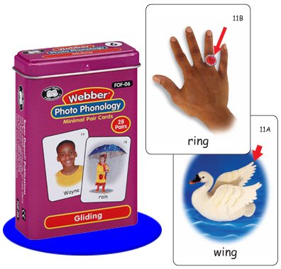 Super Duper Publications Webber Photo Phonology Gliding Minimal Pair Card Deck Educational Learning Resource for Children