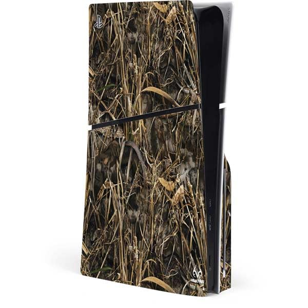 Skinit Decal Gaming Skin Compatible with PS5 Slim Disk Console - Officially Licensed Realtree Max7 Camo Design