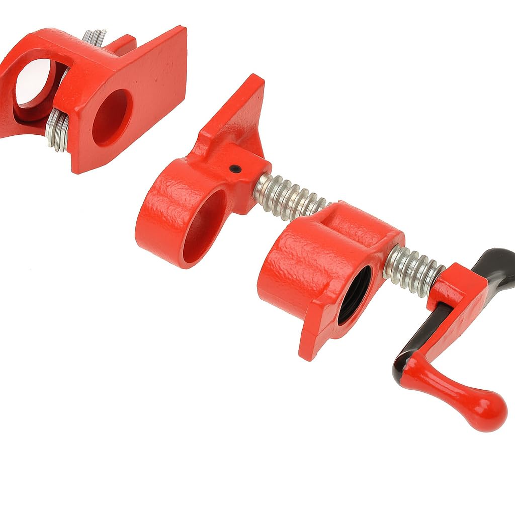 Aqbau Pipe Clamp 3/4 Inch Vice Endless Screw Clamp for Woodworking