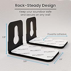 EVEO Universal Soundbar Mount - 2 Pack for 2