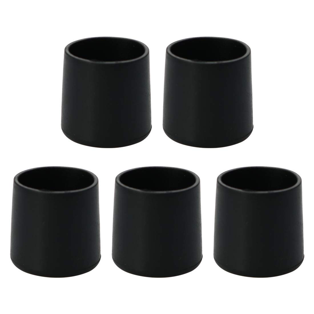 sourcingmap PVC Leg Cap Tip Cup Feet Cover 20mm 0.79" Inner Dia 5pcs Floor Protector Moisture Resistant for Furniture Chair Desk
