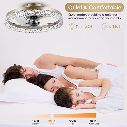 Kamlam Modern Low Profile Ceiling Fan and Remote, 20\