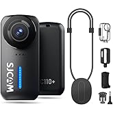 SJCAM C110Plus,4K Magnetic Mounted Body Camera,ski Camera POV,170° FOV,6-Axis Stabilization,30M Waterproof,Birthday Gifts for Women Her Mom Wife Girlfriend Kids on Valentines Mothers Day and Fathers