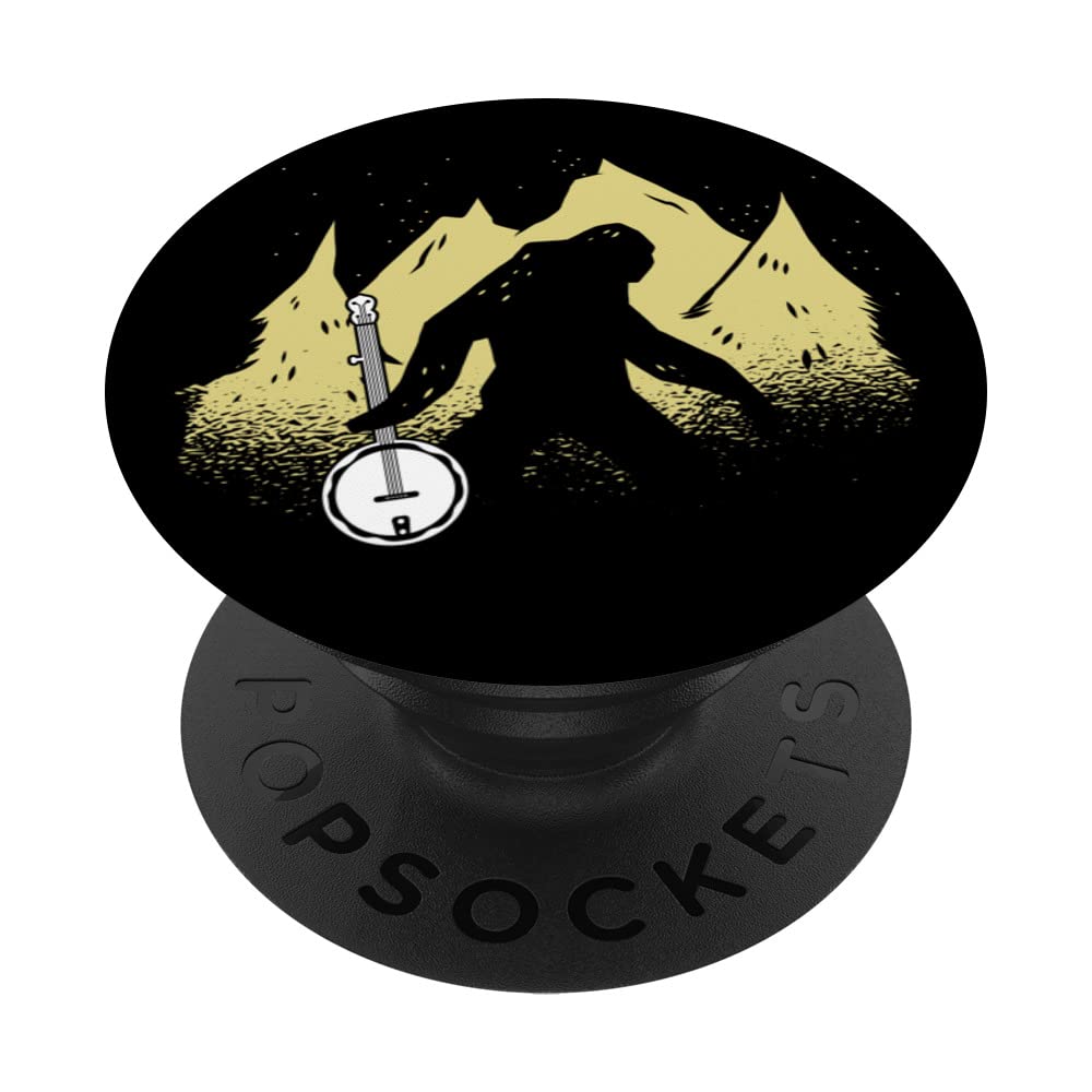 Banjo Player - Bigfoot With Banjo PopSockets Swappable PopGrip