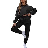 Alunzoem Jogger Sets for Women 2 Piece Sweatsuit Outfits Long Sleeve Pullover Sweatshirt Pants Set Tracksuit