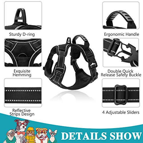 EXPAWLORER NoPull Dog Harness with 16ft Retractable Dog Leash