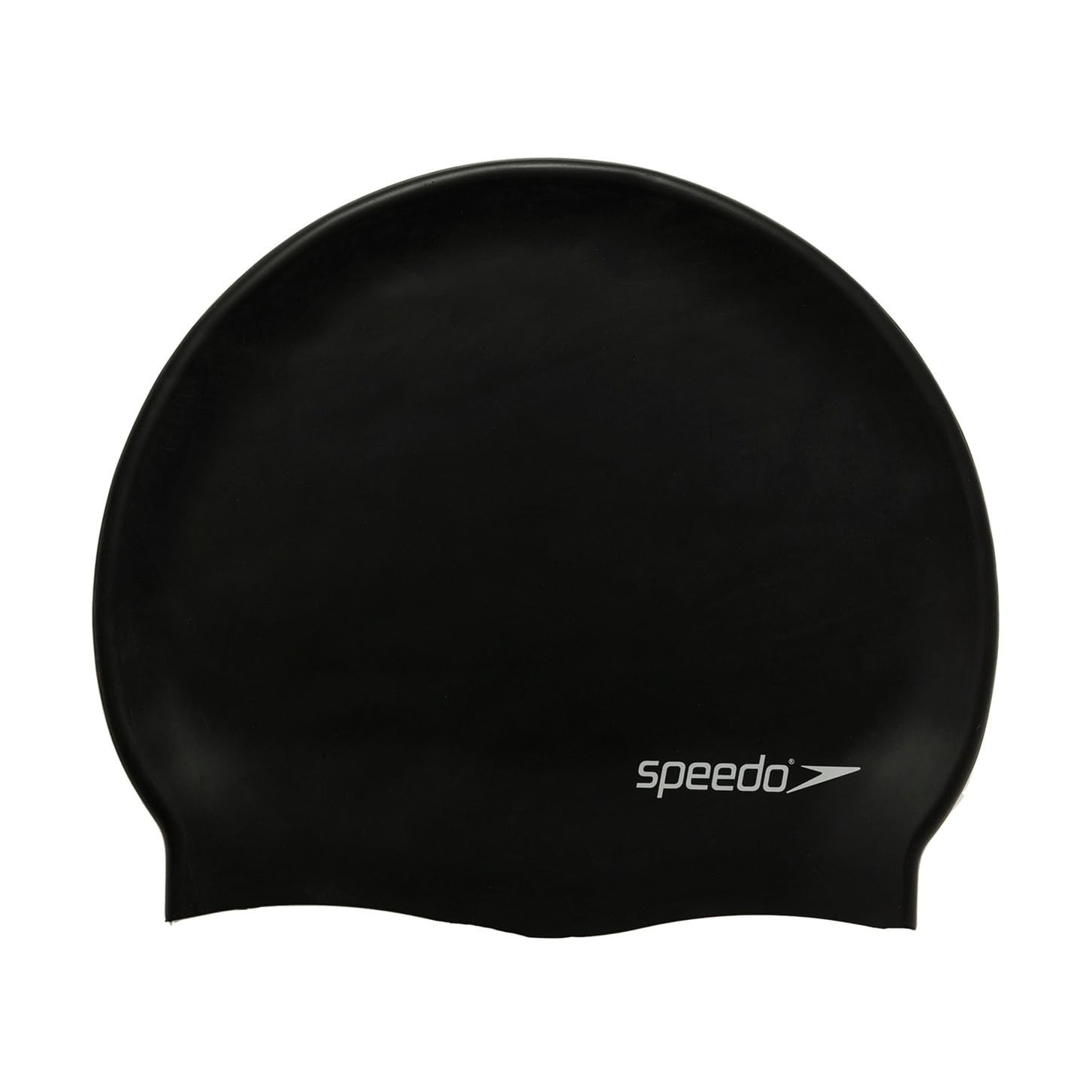 Speedo Unisex-Adult Flat Silicon Swim Cap | Swim Essentials | Hair Protection, Black, One Size