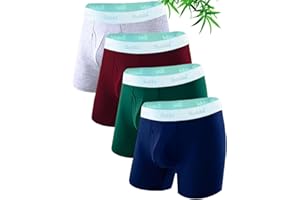 ROSTITCH Mens underwear Upgrade bamboo boxer briefs Breathable,cool dry Soft with Fly,Super elasticity,Multipack