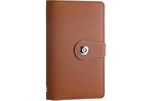 SUSOYAOCHEN 100 Envelope Challenge Binder with Lock, Savings Challenges Book with Envelopes,Envelopes Money Saving Challenge Savings Binder Successfully Reach Your Savings Goals (Brown A)