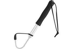 Fishing Gaff Hook, Stainless Steel Retractable Fishing Gaff Lightweight Sharp Hook Non-Slip Fishing Gear Hook Tackle with Sof