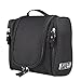 Travel Toiletry Bag Waterproof Dopp Kit Bathroom Storage Organizer with Hanging Hook for Men Women Toiletries and Travel Accessories, Large Capacity (Black)