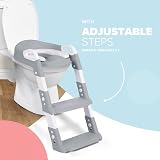 Kidoola Adjustable Potty Ladder Seat with Handles Foldable Non-Slip Grey view 6