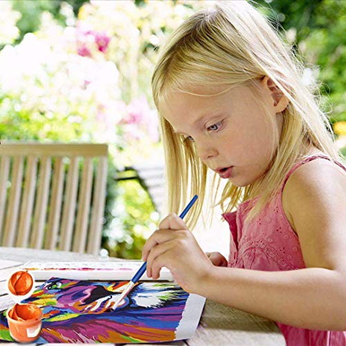 Aksuo DIY Malen nach Zahlen Kits Leinwand Ölgemälde für Kinder Studenten Erwachsene Anfänger Home Wohnzimmer Büro… – Bild 4