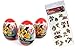 3 Transformers Plastic Surprise Eggs and 1 Sheet of 16 Transformers Temporary Tattoos