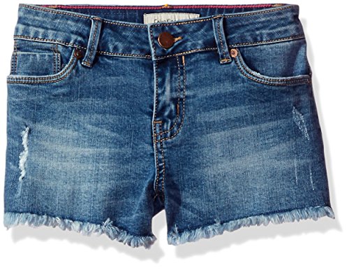 Calvin Klein Little Girls' Boyfriend Cut-Off Denim Short, Authentic, 6