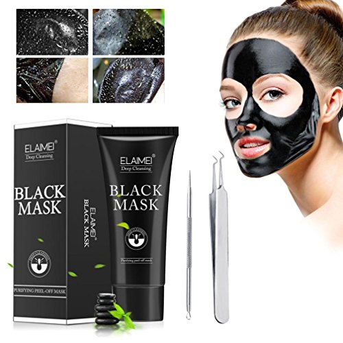 Sunsee blackhead Remover Skin Care Clean Bamboo Charcoal Mask Clip Needle tweezers Set
