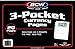 BCW Pro 3-Pocket Currency Page - 20 ct | Archival Quality, Toploader Pockets, High-Clarity Polypropylene | Ideal for 3½