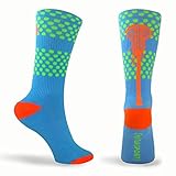 ChalkTalkSPORTS Lacrosse Athletic Half Cushioned Crew Socks | Aloha Hawaii and Tropical Neon Designs