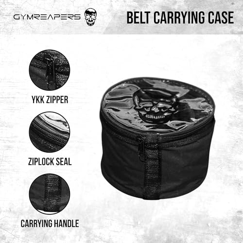 Gymreapers Weight Lifting Belt - 7MM Heavy Duty Pro Leather Belt with Adjustable Buckle - Stabilizing Lower Back Support 4 Inches Wide For Weightlifting, Bodybuilding, Cross Training