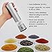 AiNeat Electric Salt and Pepper Grinder Set With LED Light - Heavy Duty Stainless Steel Spice Mill - Adjustable Coarseness, Automatic One Touch Operation, 4 AA Battery and Large Capacity with Cap