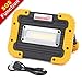 SUNZONE Portable LED COB Work Light,Outdoor Waterproof Flood Lights, for Camping,Hiking,Car Repairing,Workshop,Construction Site,Builtin Rechargeable Battery Power Bank and SOS Emergency Mode(Yellow)