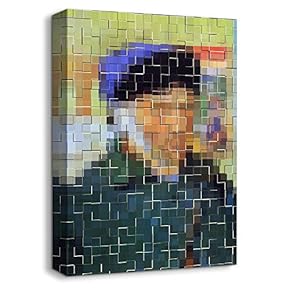 Canvas Wall Art Abstract Famous Pictures Painting Artwork for Home Prints Framed - 12x18 inches