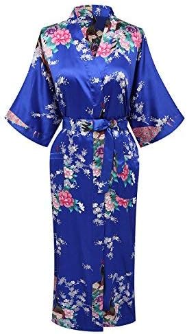 Japanese underwear satin robe peacock yukata for women geshia robe bridal robe