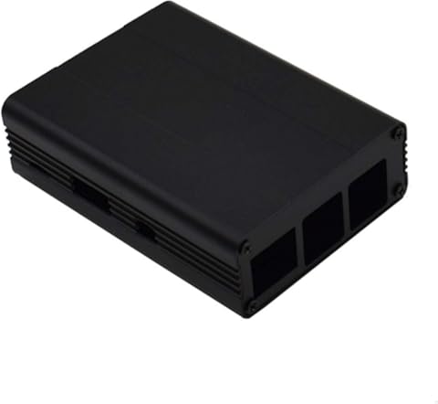 WOVELOT Nuevo Premium para Carcasa Raspberry Pi Carcasa de Aluminio para Raspberry Pi 3B / 3 / 2B (Negro)