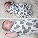 Woombie Grow with Me Baby Swaddle, Convertible Swaddle Fits Babies 0-9 Months, Expands to Wearable Blanket for Babies Up to 18 Months, Moo Gray