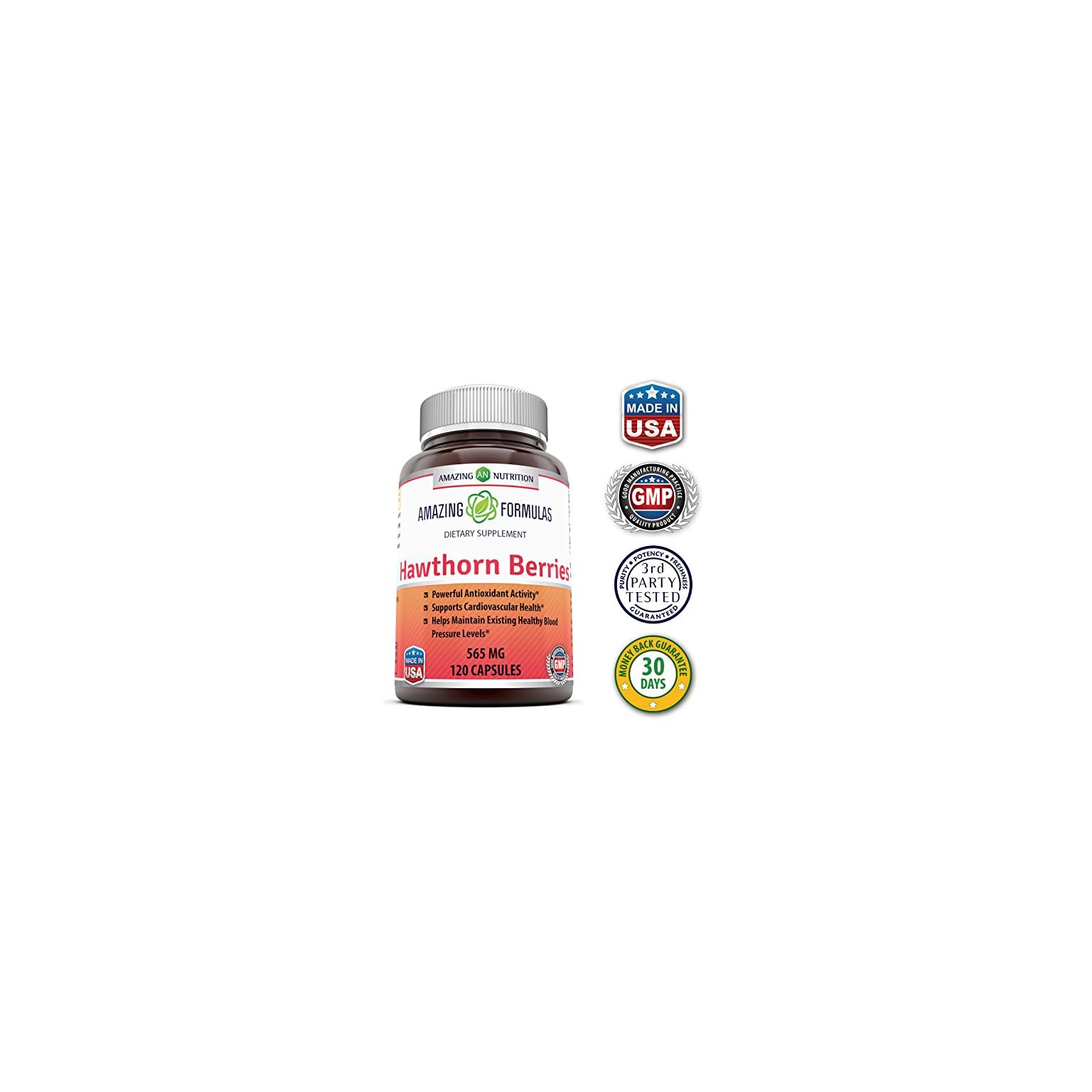Amazing Formulas Hawthorn Berries 100 Pure Hawthorne Berry Extract * Powerful Anioxidant
