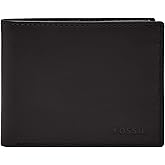 Fossil Men's Derrick Leather RFID-Blocking Bifold Passcase with Removable Card Case Wallet | Bifold, Passcase