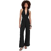 Susana Monaco Women's Tie Halter Jumpsuit 32" Inseam