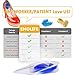 Silicone Gel Heel Cups by EHOLIFE- Shoe Inserts for Plantar Fasciitis, Sore Heel Pain, Bone Spur,Achilles Pain - Pad and Shock Absorbing Support (US Men's 10-13)