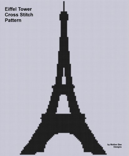 Eiffel Tower Cross Stitch Pattern