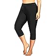 Holipick Plus Size Swim Pants for Women Swim Capris High Waisted Swim Leggings UPF 50+ Long Swim Shorts