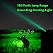 VASTFIRE 350 Yard LED Green Flashlight Kit Hog Predator Long Range Night Hunting Light Dual Pressure Switch Barrel Scope Mounts (No Rail Mount, No Scope Mount)