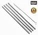 Stainless Steel Straws, Straight, Metal Drinking straws,set of 4, 10.5''，Cleaning Brush Included