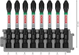 Bosch 8X PRO Pozidriv Impact Bit PZ2 55 mm 8 pcs 1/4 inch Hex view 5
