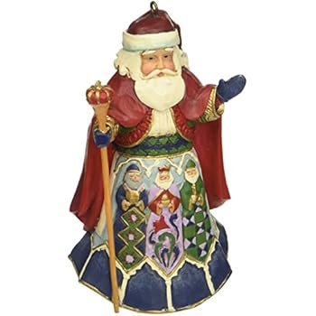 Jim Shore Heartwood Creek Spanish Santa Stone Resin Hanging Ornament, 4.5